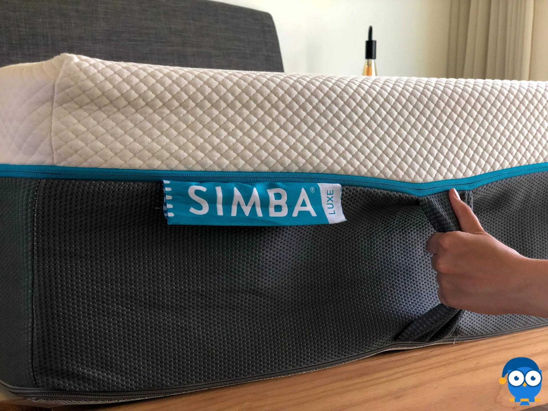poignees housse matelas simba hybrid luxe